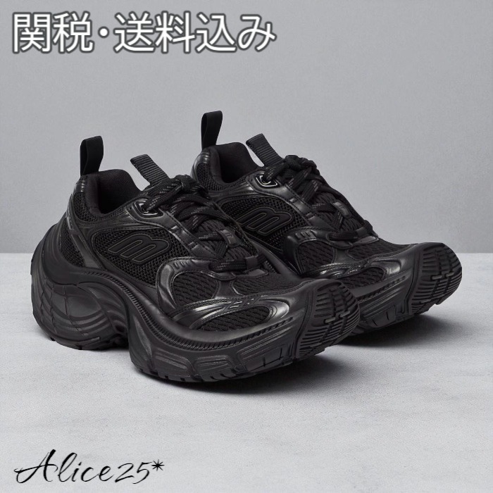 セール☆［BALENCIAGA］10XL メッシュ スニーカー ブラック