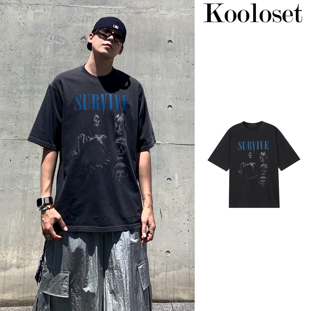 【KOOLOSET】Vintage Survive Dark Tee