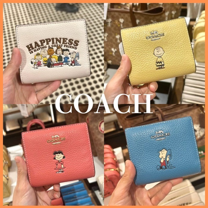 スヌーピーコラボ♪【COACH】ピーナッツ 二つ折り財布