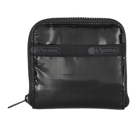 ★LeSportsac★COMPACT ZIP WALLET ブラックシャイン