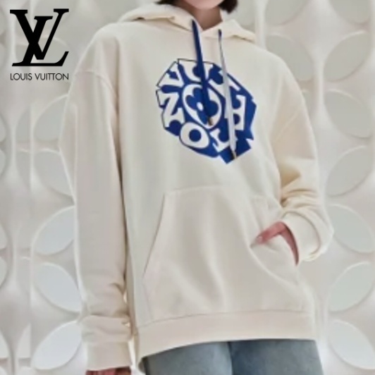 《爽やかフラワーモチーフ》LV コットンジャージー フーディー