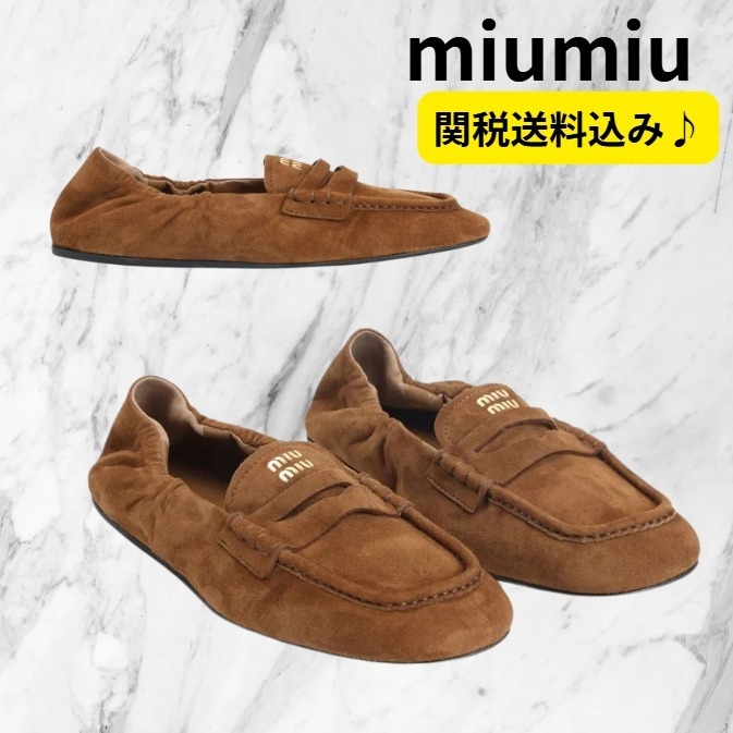 足元が主役 ★ miumiu RUCHES SUEDE LOAFERS