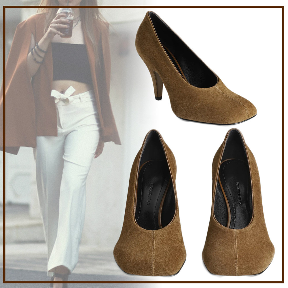 【ビジネスや日常で】PHOEBE PHILO ソフトパンプス90 キャラメル