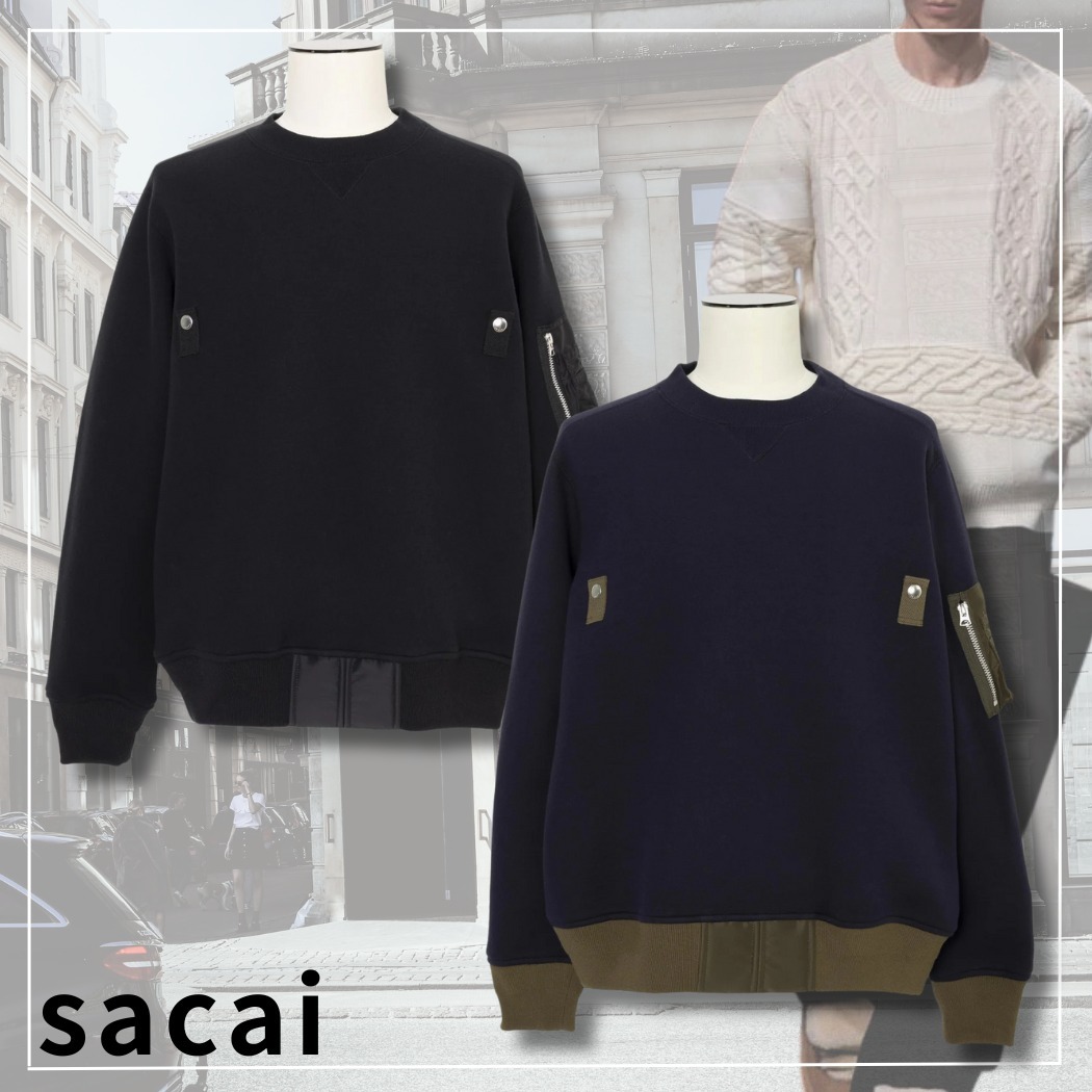【洗練デザイン】sacai Sponge Sweat プルオーバー