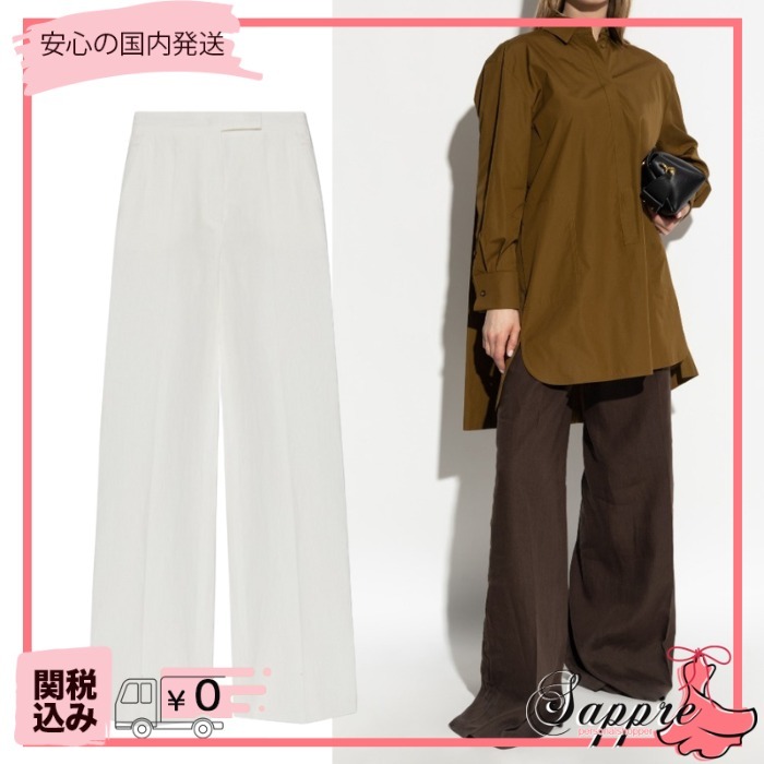 Max Mara マックスマーラ SEQUOIA ワイドレッグ リネン パンツ