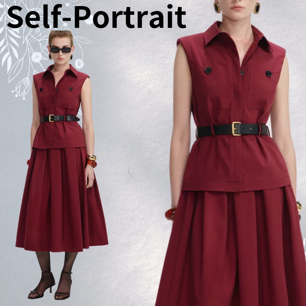 【関税込】Self-Portrait ★オンもオフも大活躍★ミディドレス