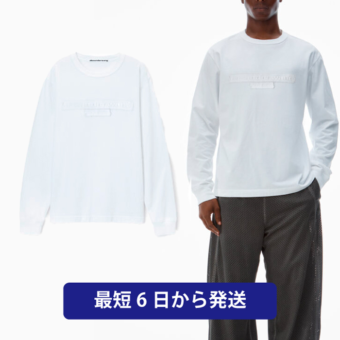 【アレキサンダーワン】ダメージロゴ入り ロングスリーブTシャツ