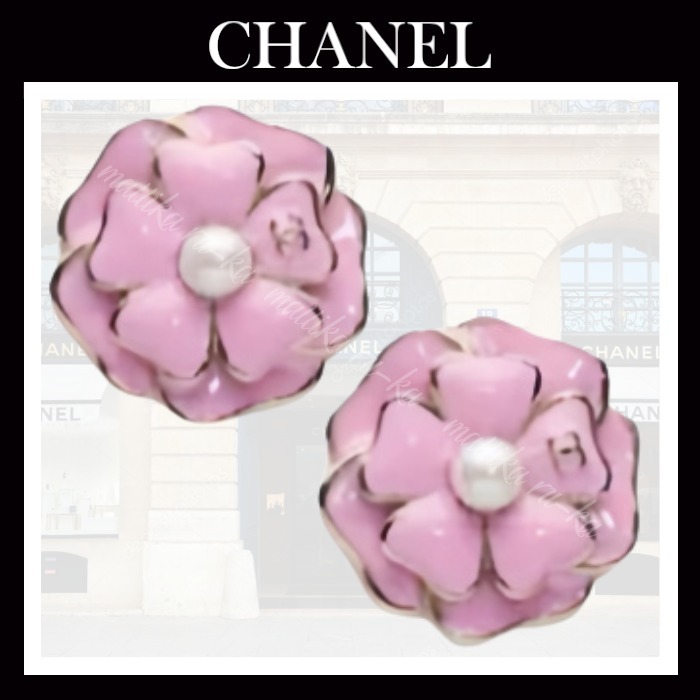 可愛いピンクカメリア♡25B【CHANEL】 シャネルピアス