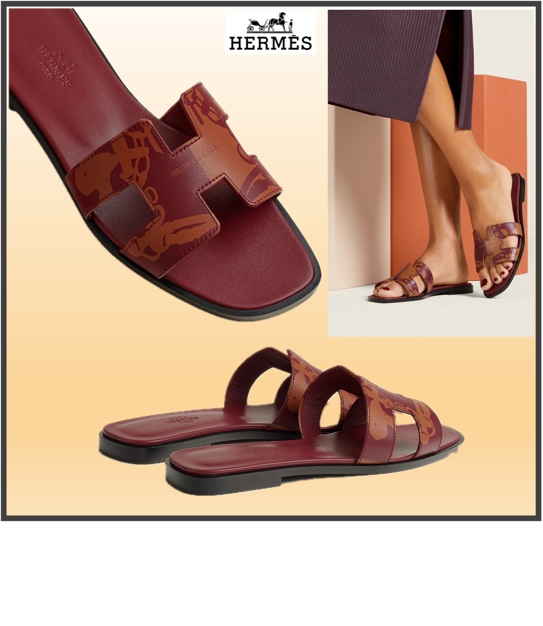 HERMES【特別なデザイン】オラン サンダル Sandales Oran