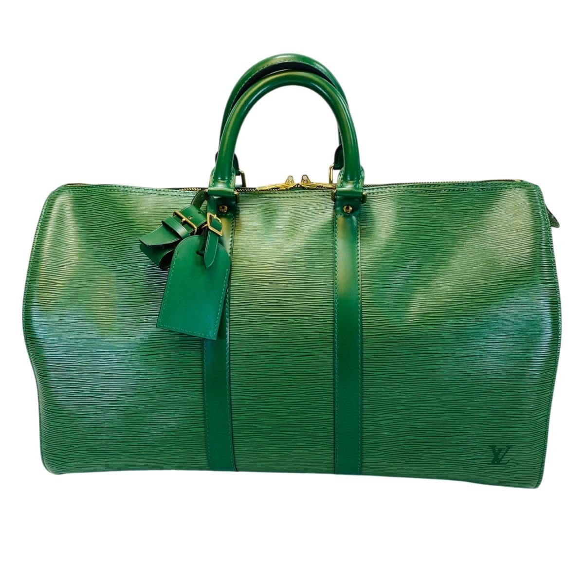 LOUIS VUITTON エピ キーポル50 ボストンバッグ 緑 9620