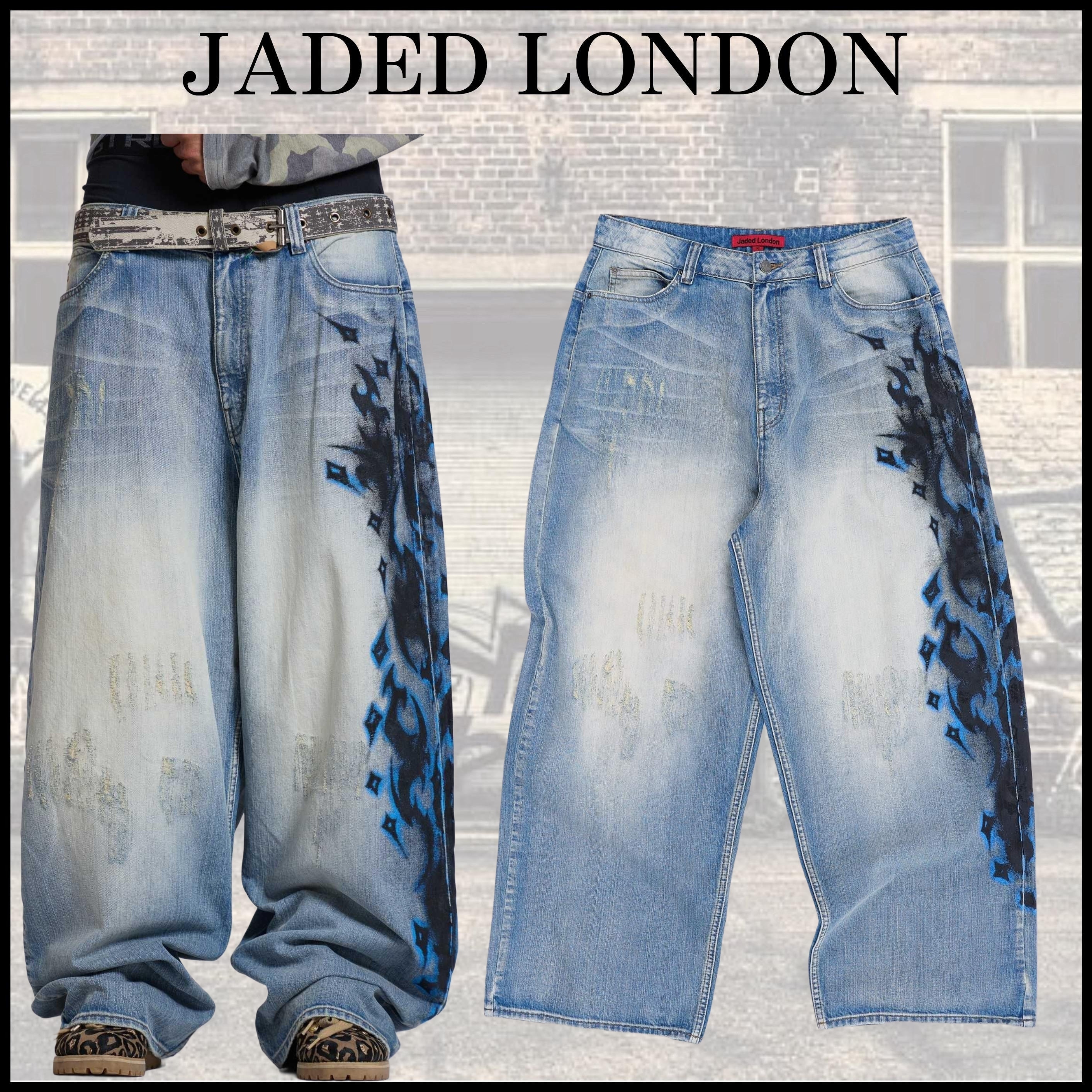 【JADED LONDON】 Spike Airbrush XL Colossus ジーンズ