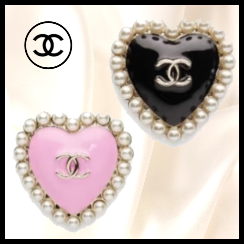 【パール×ハート型が最高にcute♡】CHANEL ブローチ