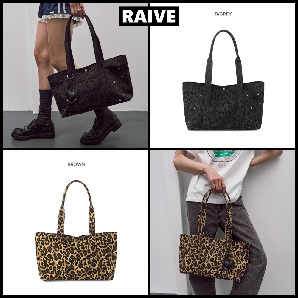 【RAIVE】★Leo Shoulder Bag レオパードデニムショルダーバッグ
