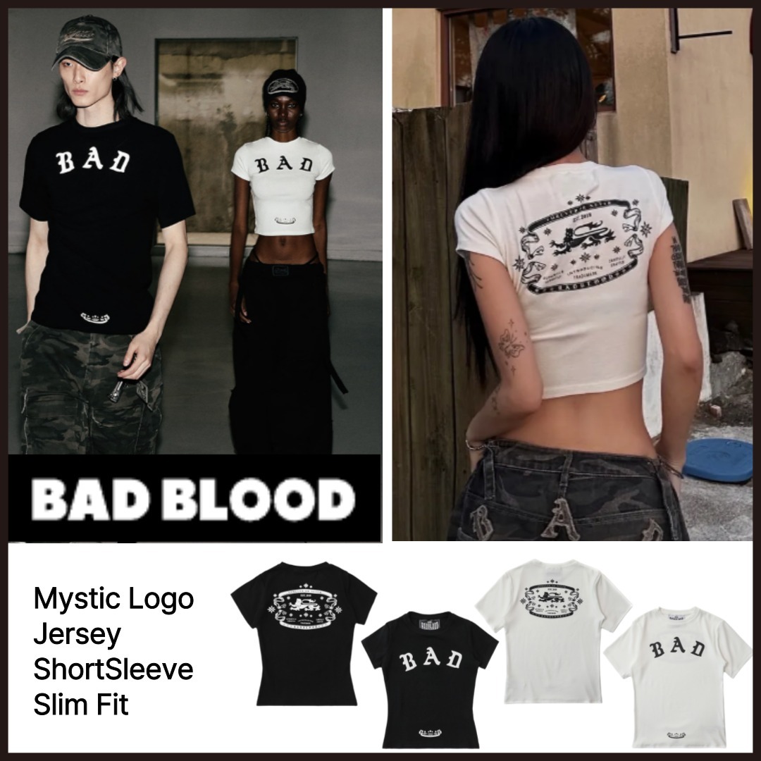 [BADBLOOD]韓国人気◆Mystic Logo Jersey ShortSleeve Slim Fit