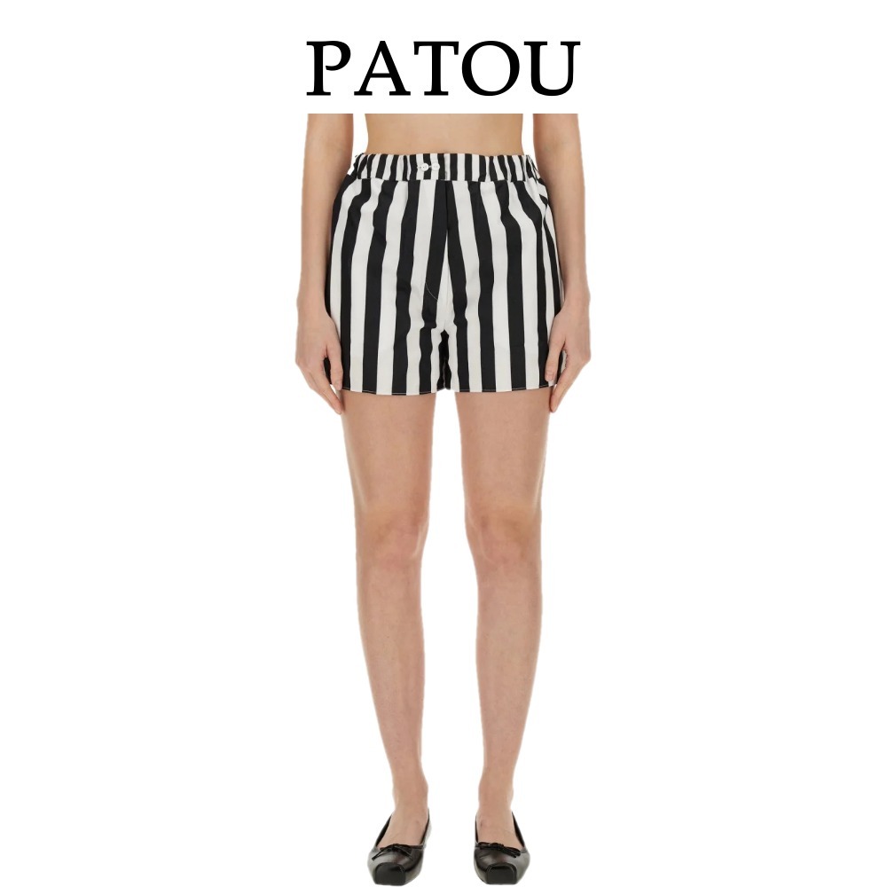 【Patou】パトゥ リビエラ ストライプ バミューダ ショーツ