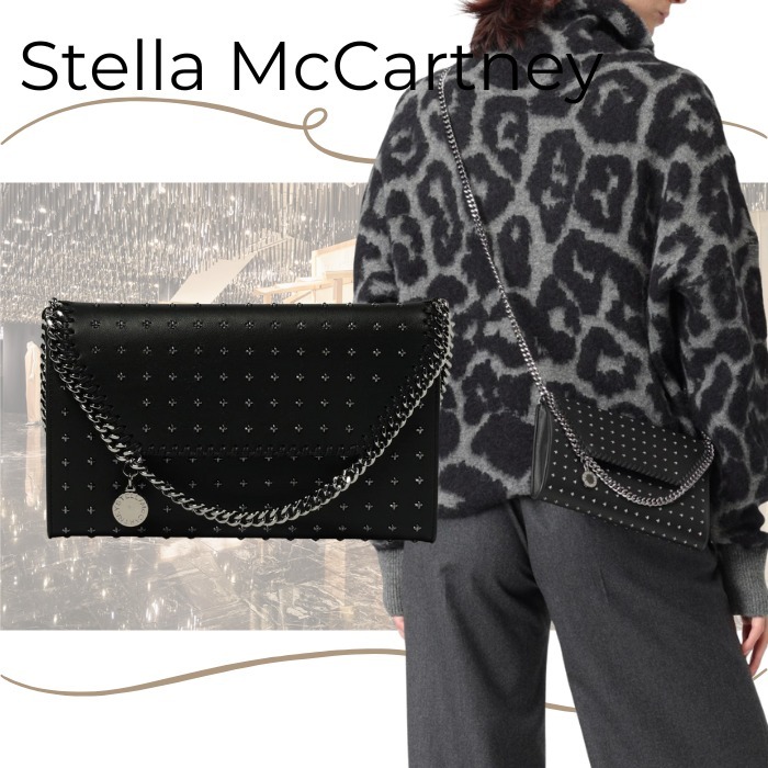 【Stella McCartney】スタッズ クロスボディバッグ ブラック