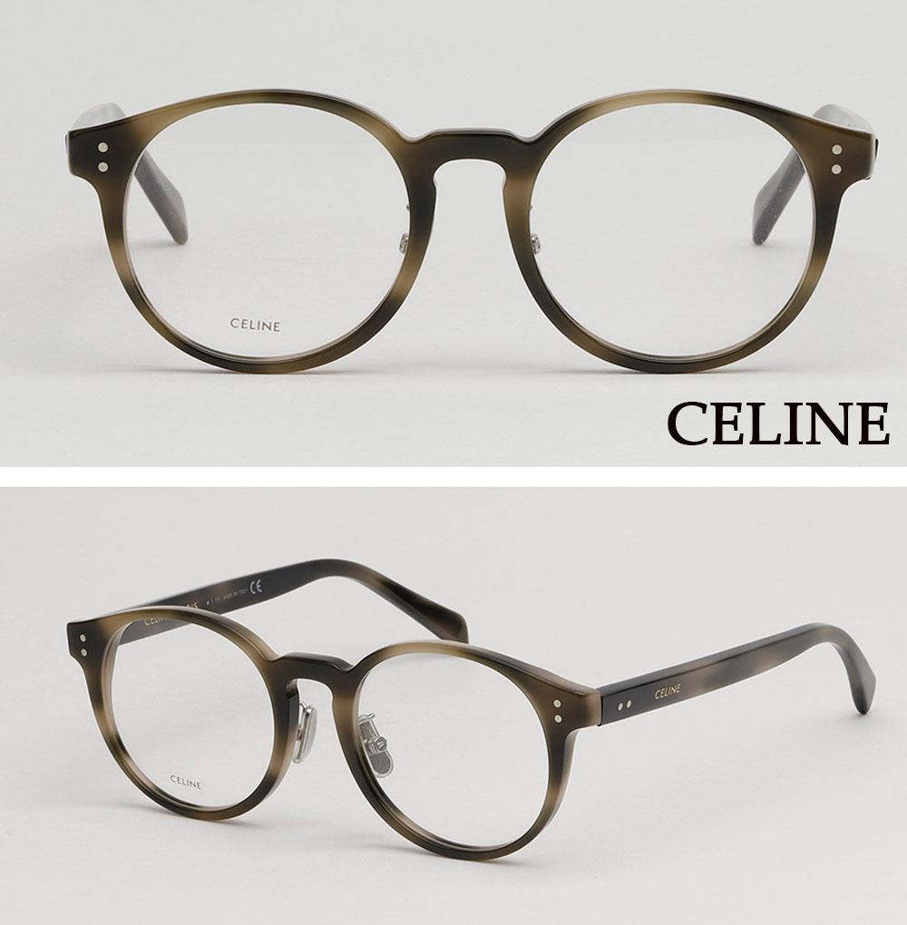 CELINE ◆ ヒョウ柄 ラウンド アジアンフィットのメガネフレーム