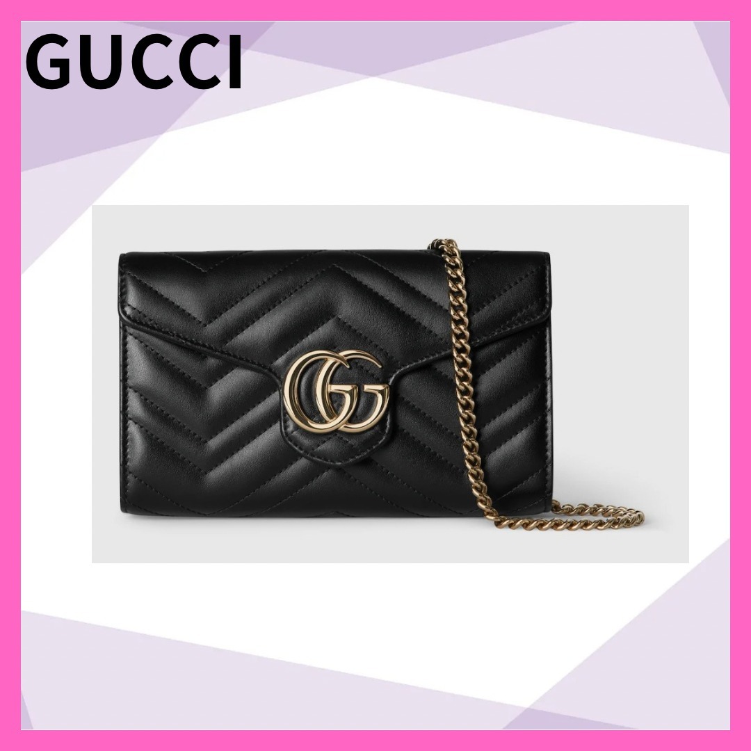GUCCI GGマーモント チェーンウォレット