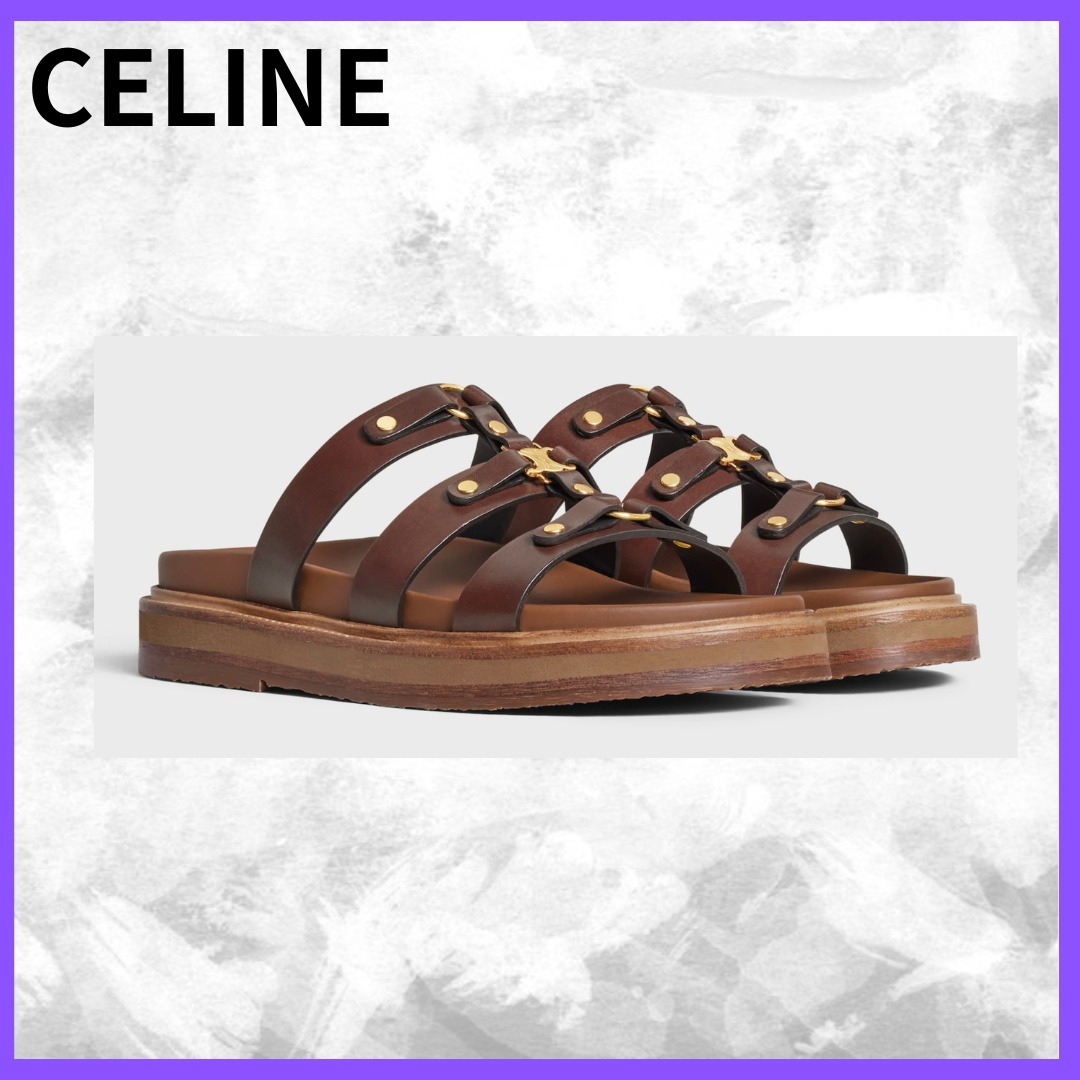 CELINE ティッピ スライド カーフスキン