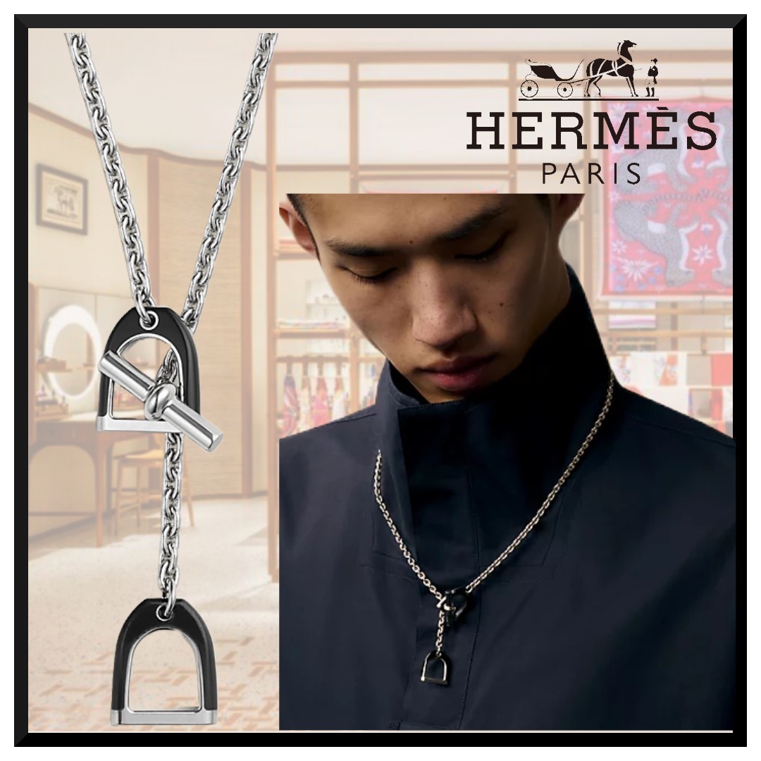 【シンプル・カッコイイ】HERMES  Etrierネックレス