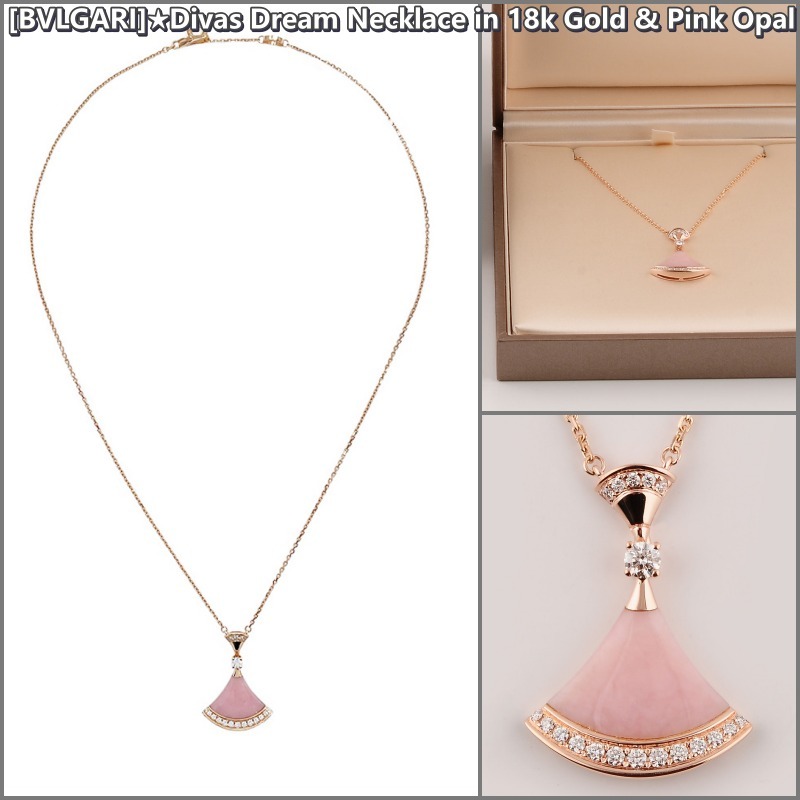 [BVLGARI]★Divas Dream Necklace in Pink Opal and Diamonds
