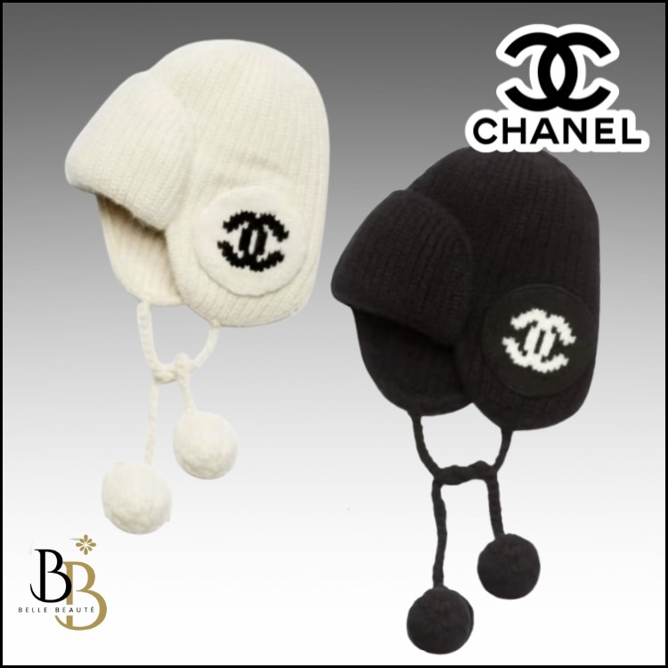 【防寒&コーデの主役】CHANEL 耳あて付きニット帽