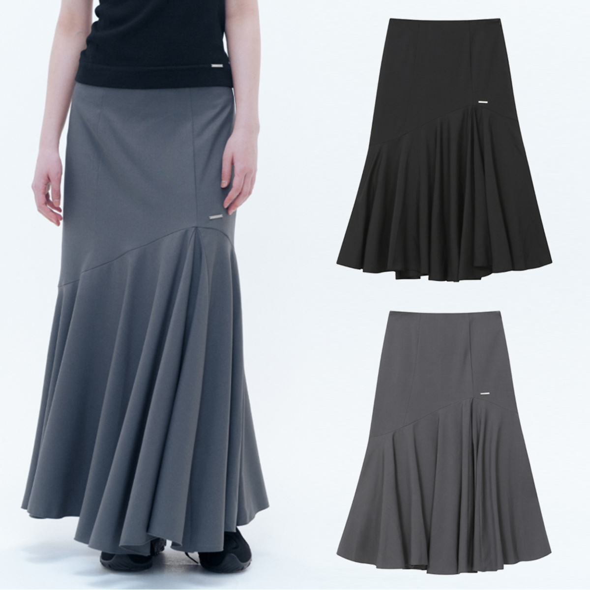 スカート MISEKI SEOUL Flare long skirt KK5B0052