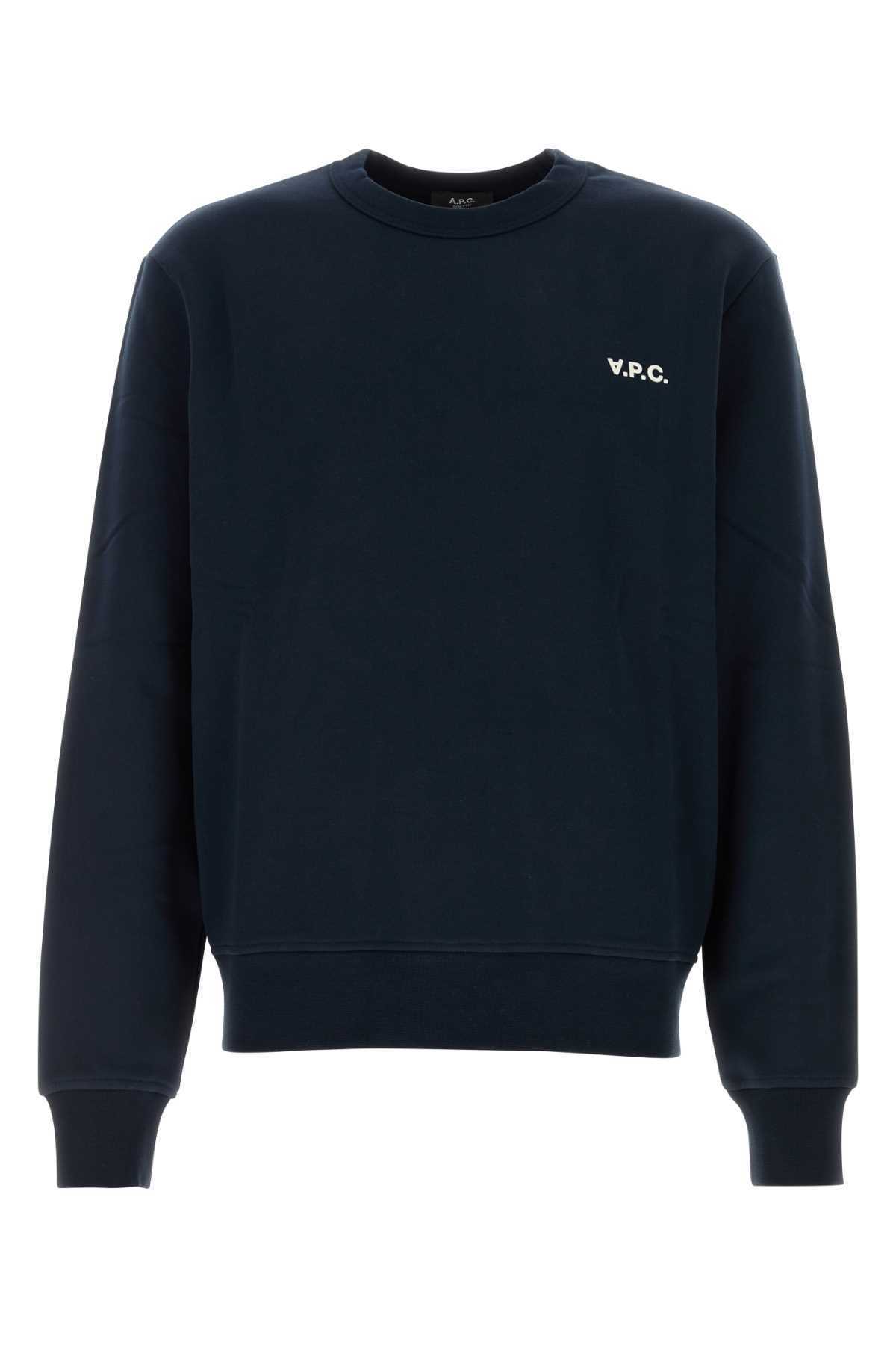 【送料&関税込】A.P.C. Dark Blue Cotton Sweatshirt