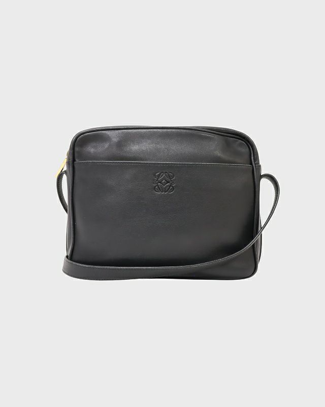 LOEWE アナグラム刻印レザーショルダーバッグ