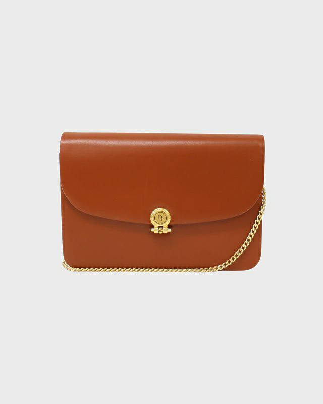 DIOR ロゴ金具レザーチェーンショルダーバッグ