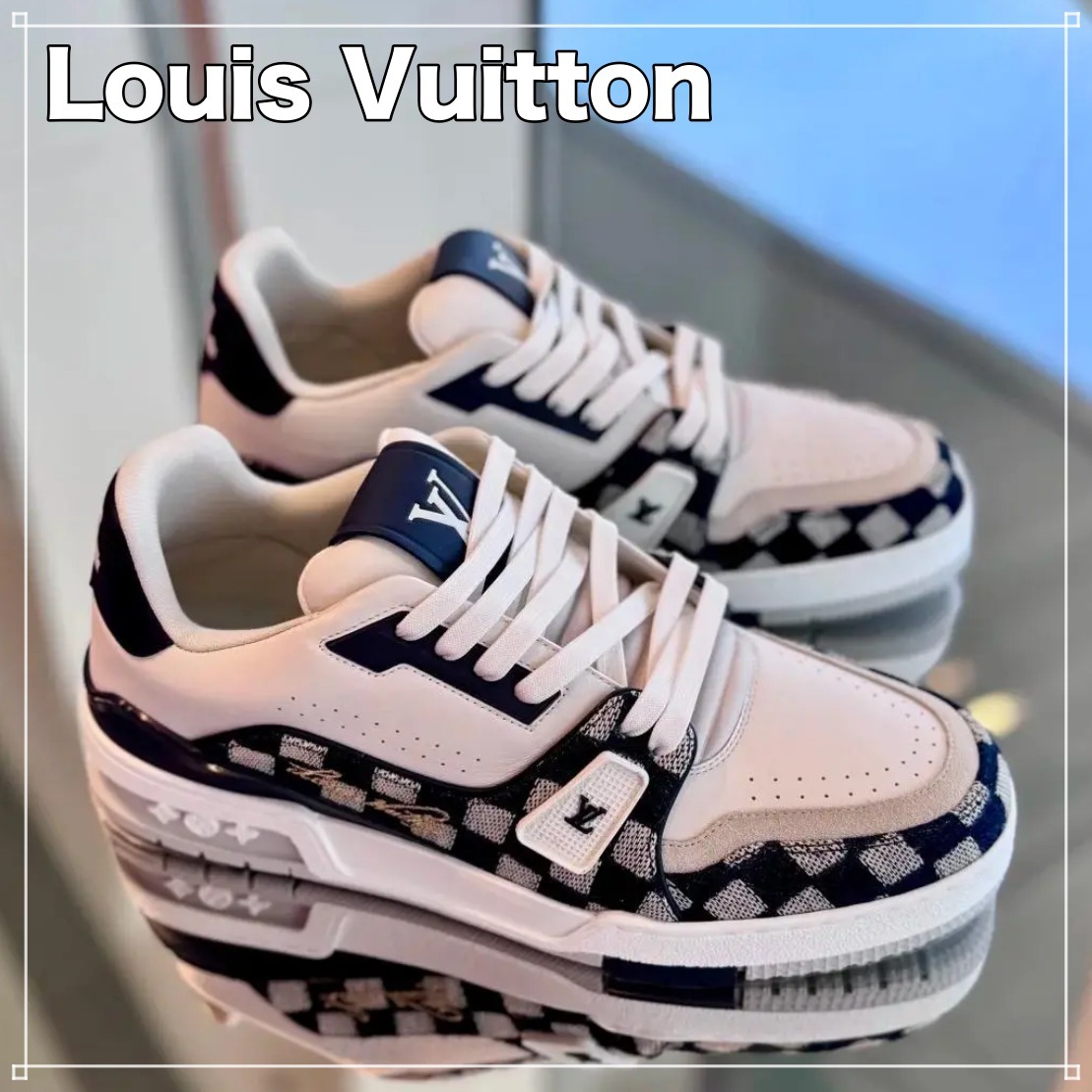 限定NIGOコラボ Louis Vuitton LV トレイナー スニーカー ロゴ