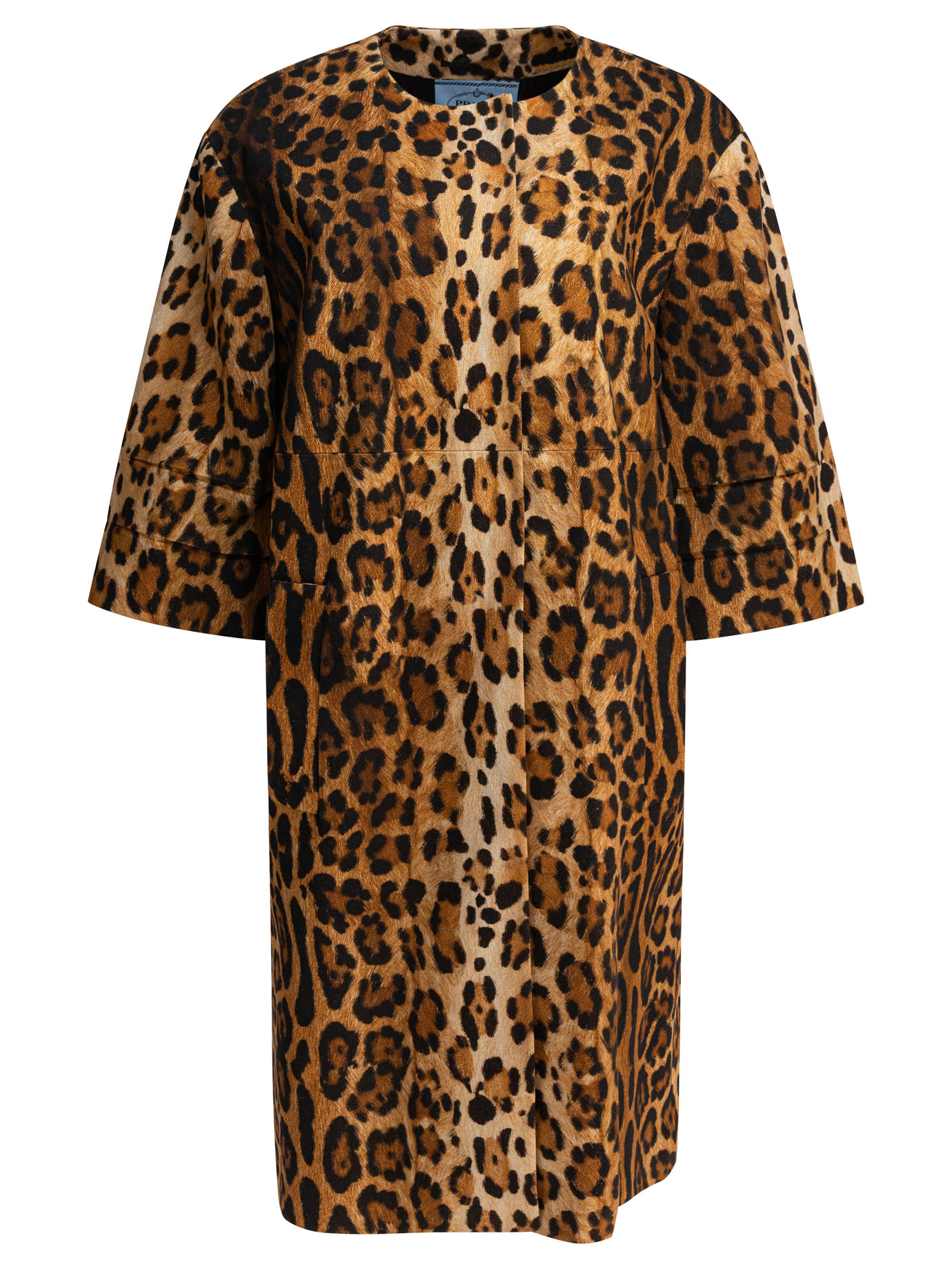【関税込み】Single-breasted overcoat in animalier drill