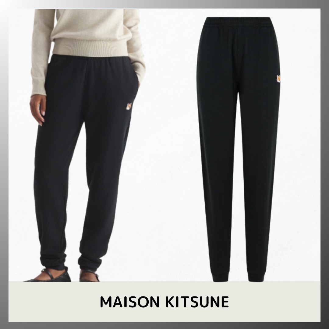MAISON KITSUNE ◆ フォックスパッチ ジョガーパンツ Black