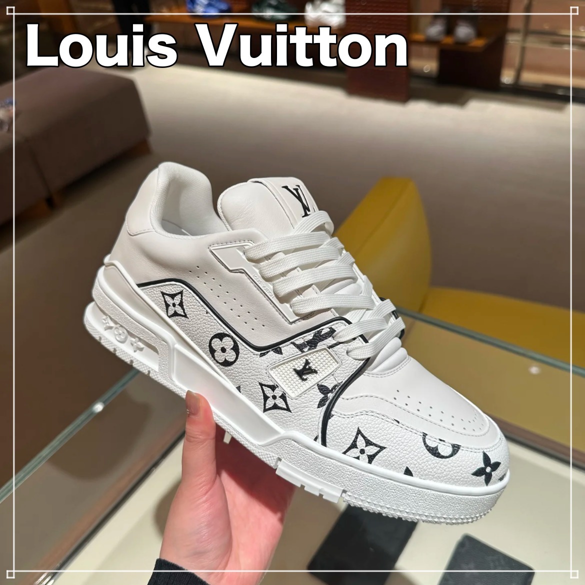 人気 LOUIS VUITTON LVトレイナー スニーカー ホワイト メンズ