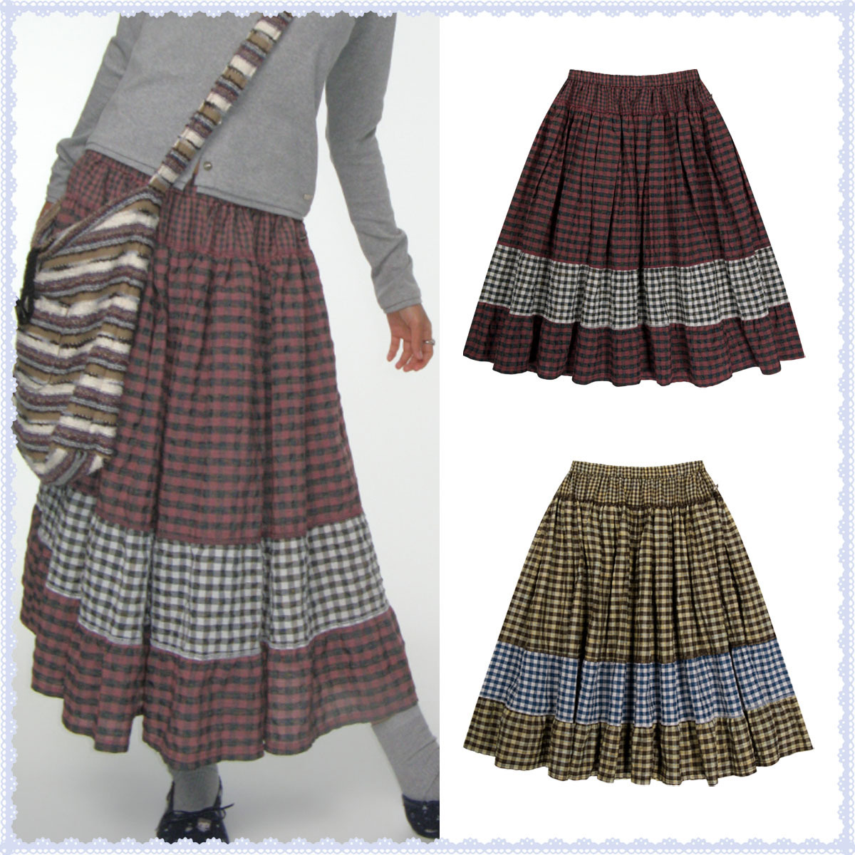 スカート COYSEIO MORI CHECK SKIRT HJ5B0063