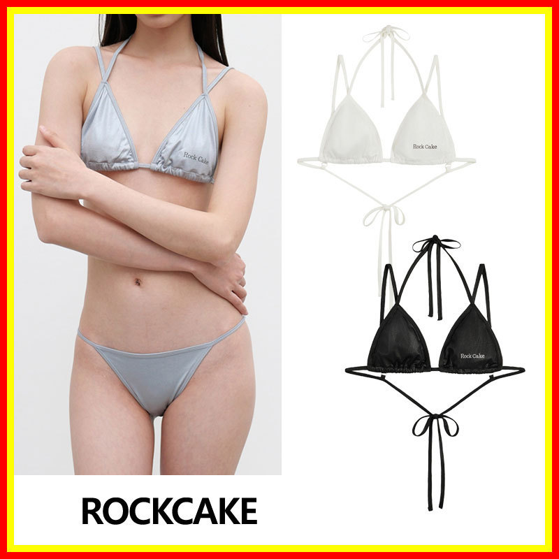[ROCKCAKE] Pureline Logo Bikini Top /追跡付