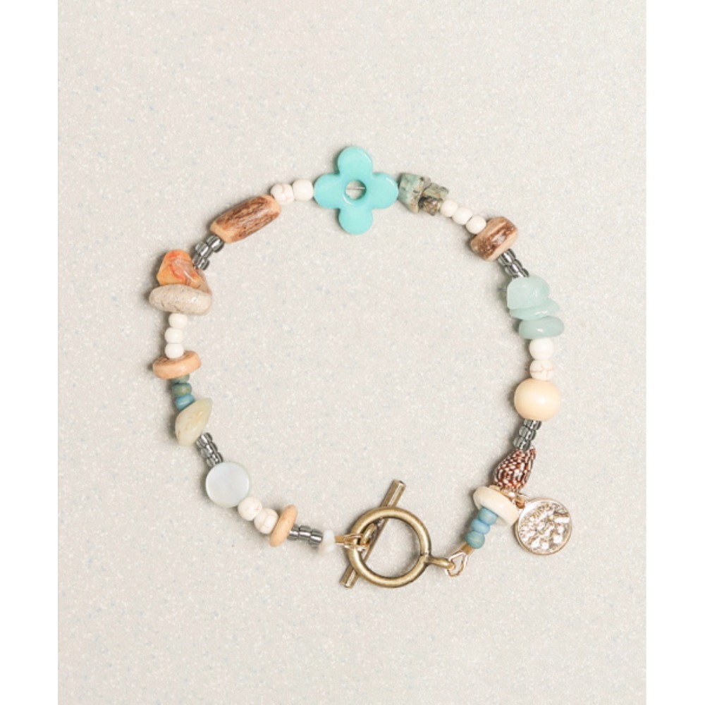 ★tow tow archive★ Clover Symbol Bracelet Turquoise TBH42CD