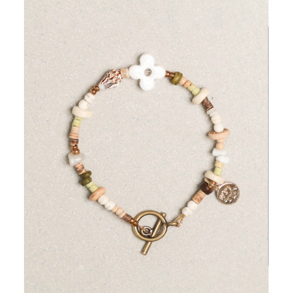 ★tow tow archive★ Clover Symbol Bracelet Clean White TBH12