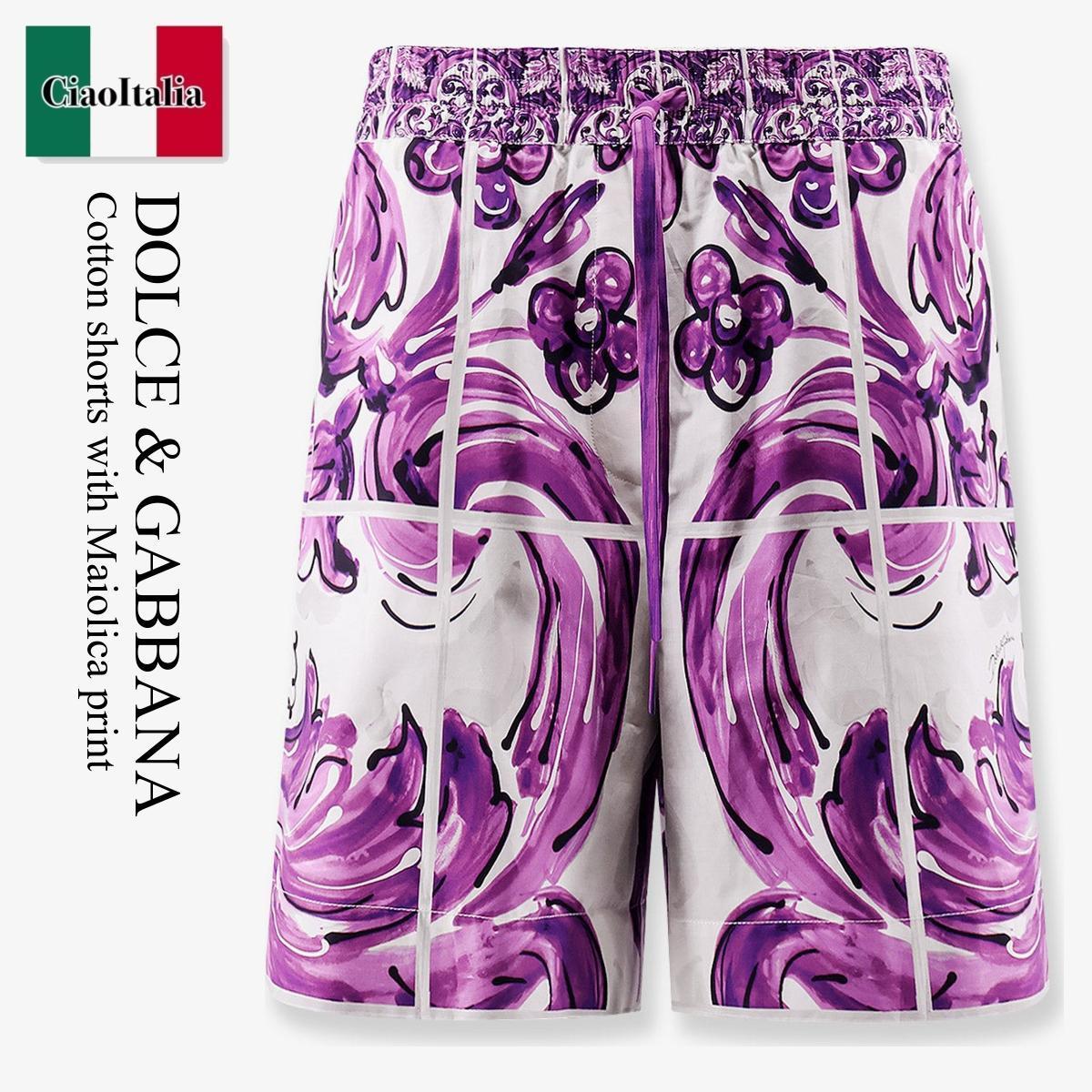 ショートパンツ Dolce & Gabbana Cotton Shorts With Maiolica Print
