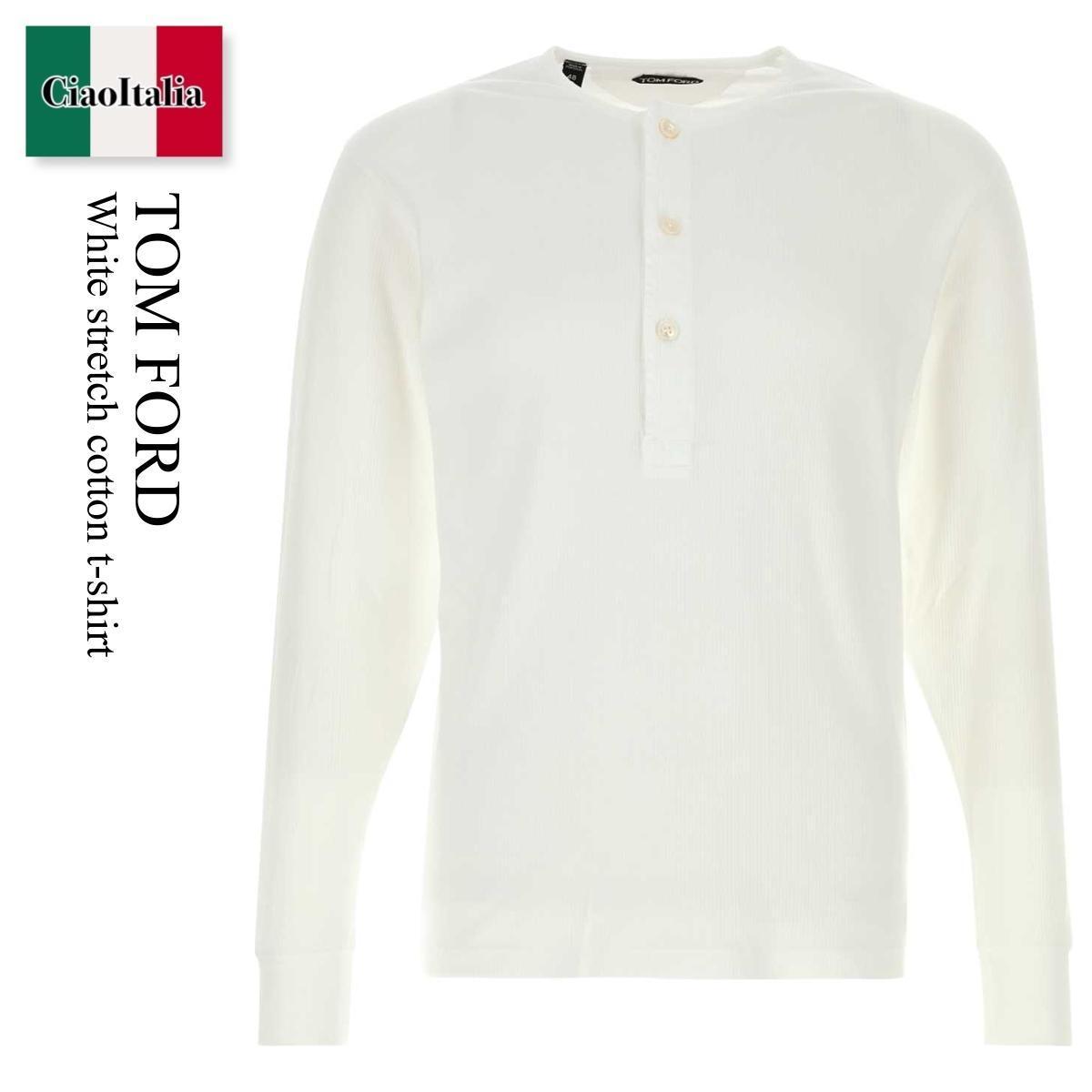 Tシャツ・カットソー Tom Ford White Stretch Cotton T-Shirt