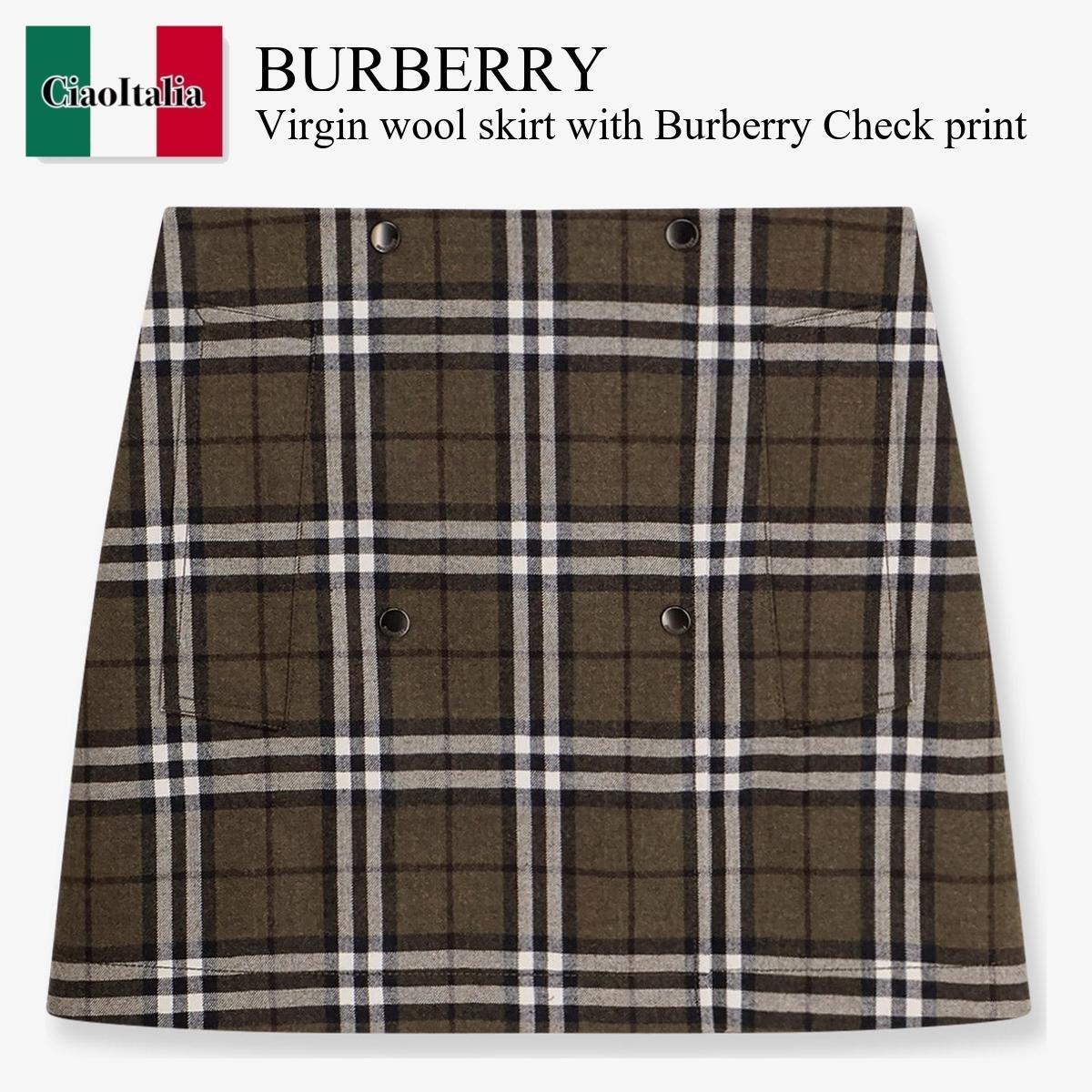 ミニスカート Burberry Virgin Wool Skirt With Burberry Check Print