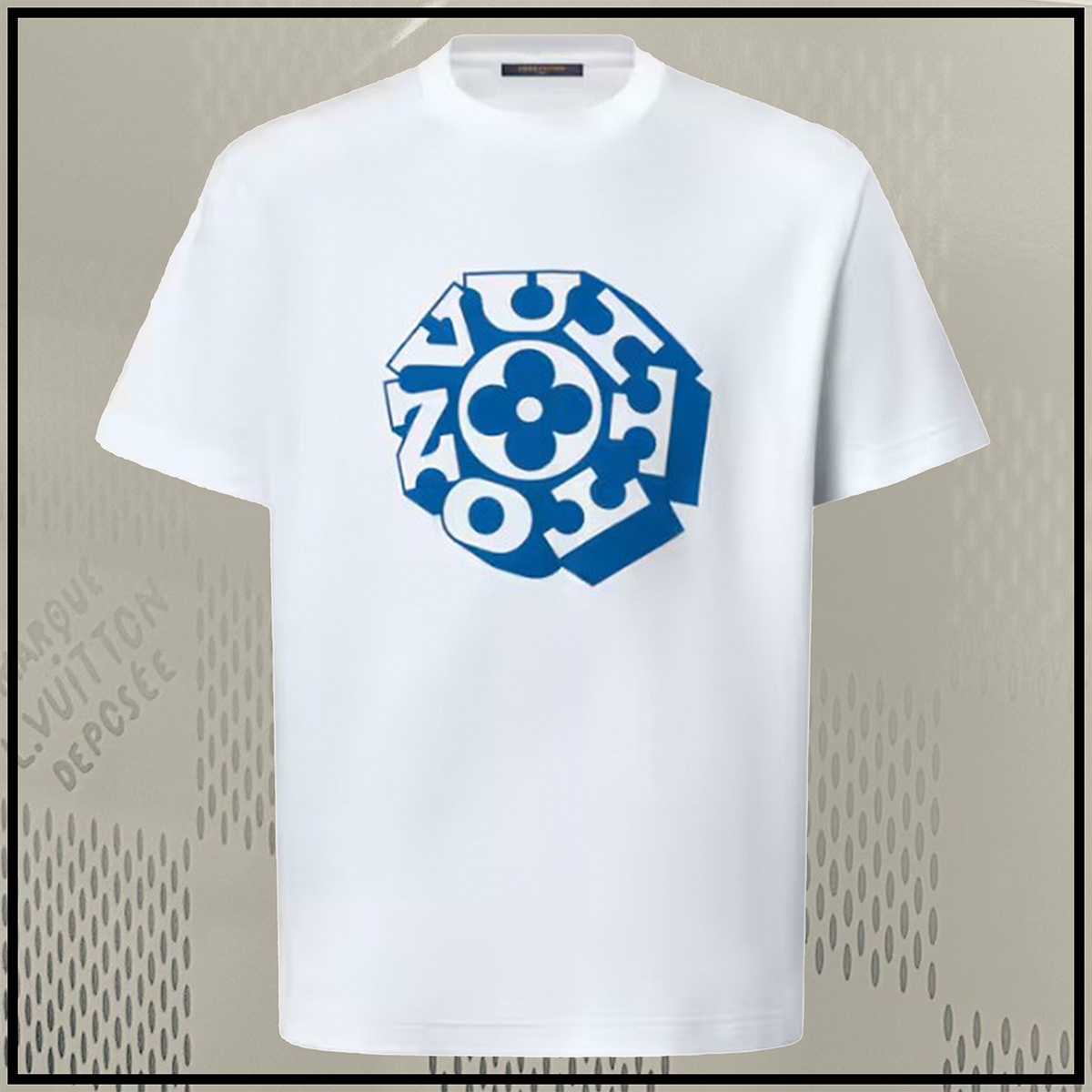 目を惹くフラワープリント Louis Vuitton 半袖 Tシャツ ホワイト