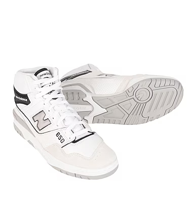 New Balance 送関込 ハイカットスニーカー650 ホワイト/ブラック