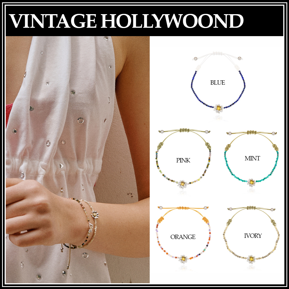 人気【VINTAGEHOLLYWOOND】Daisy Gemstone Bracelet