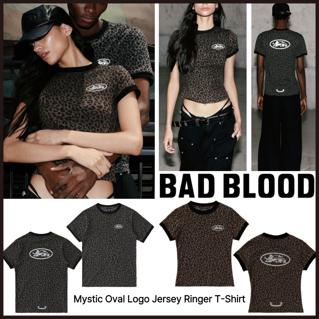 [BADBLOOD]韓国人気◆Mystic Oval Logo Jersey Ringer T-Shirt