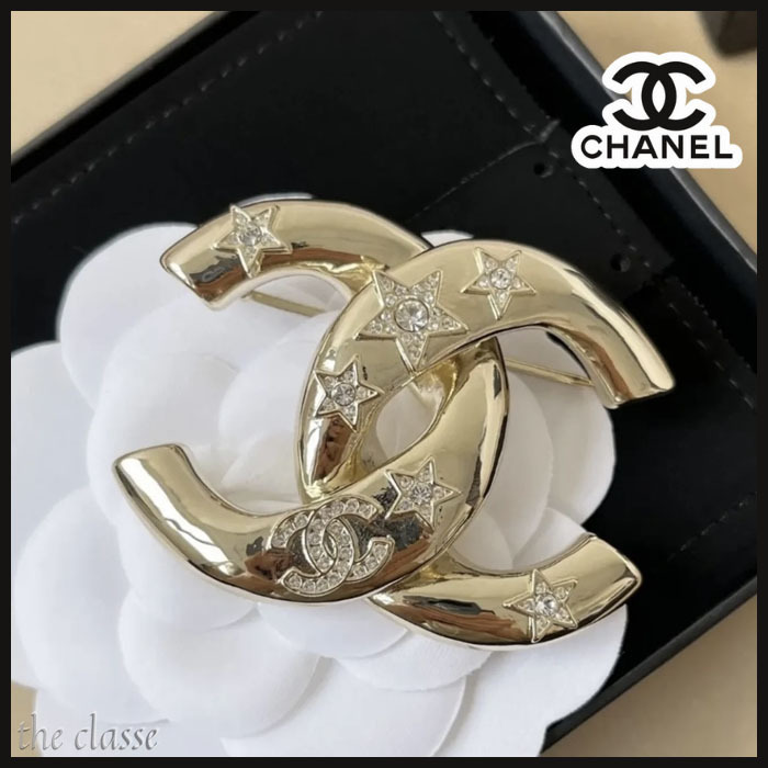 【キラキラ星のCCロゴ♪】CHANEL CCマークブローチ