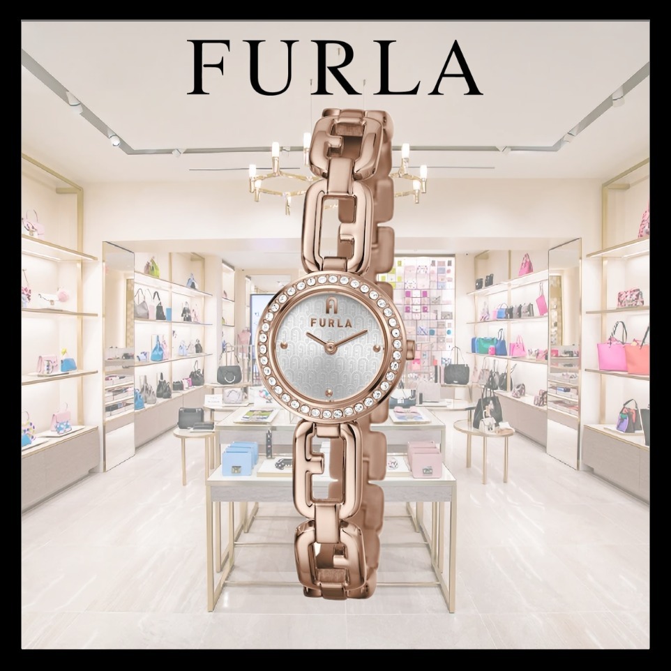 【関税込】FURLA Arco Chain ラウンドケースウォッチ