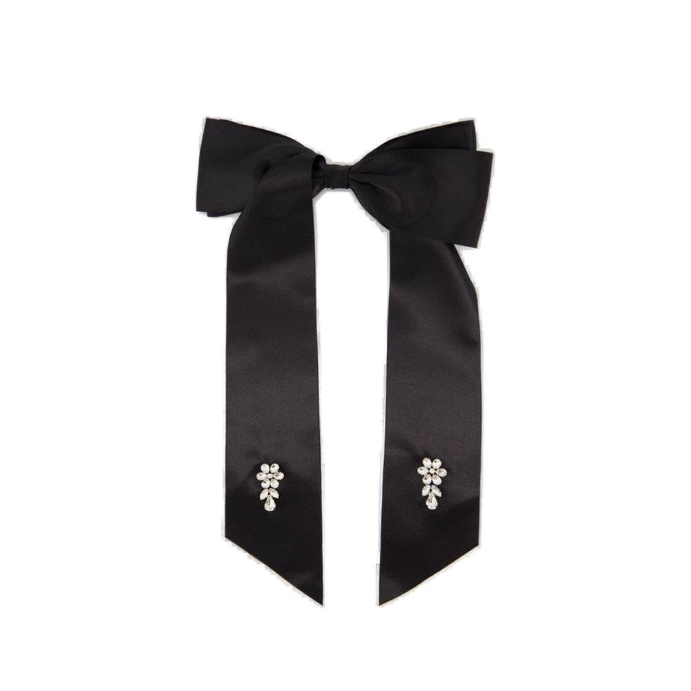 Simone Rocha フラワリホンヘアクリッフ BOW50906 BLACKCRYSTAL