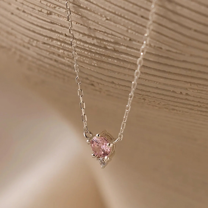 《CaitlynMinimalist》誕生石ドロップネックレス カスタム★RG