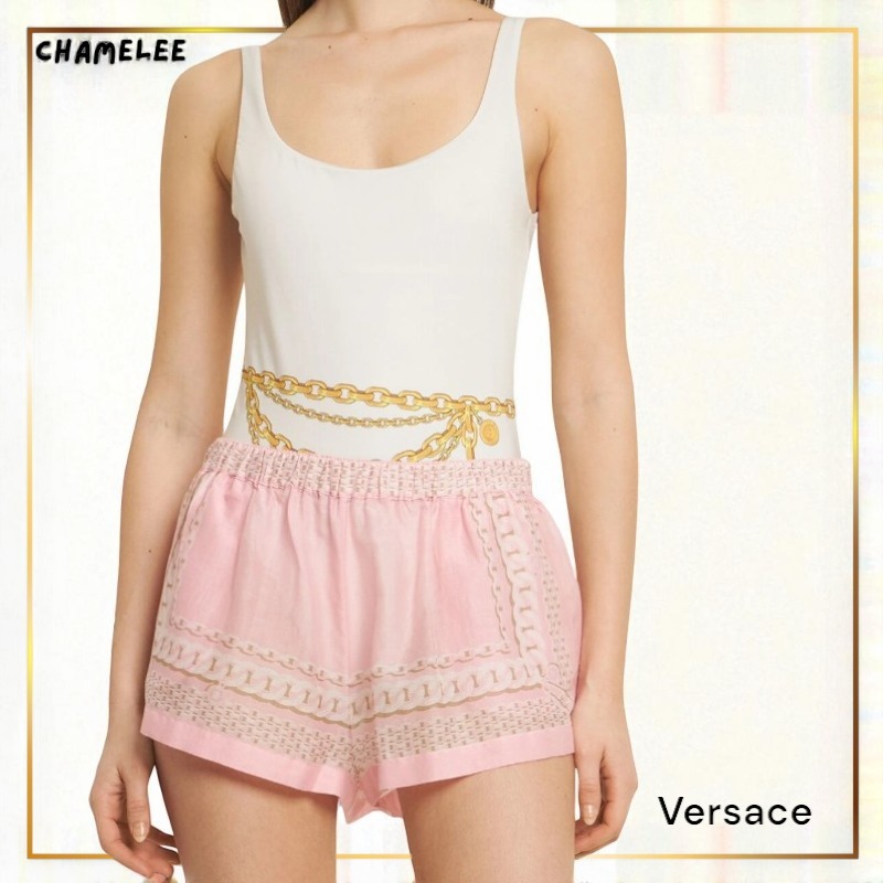 追跡【VERSACE】フーラードプリントシルクブレンド ショーツ